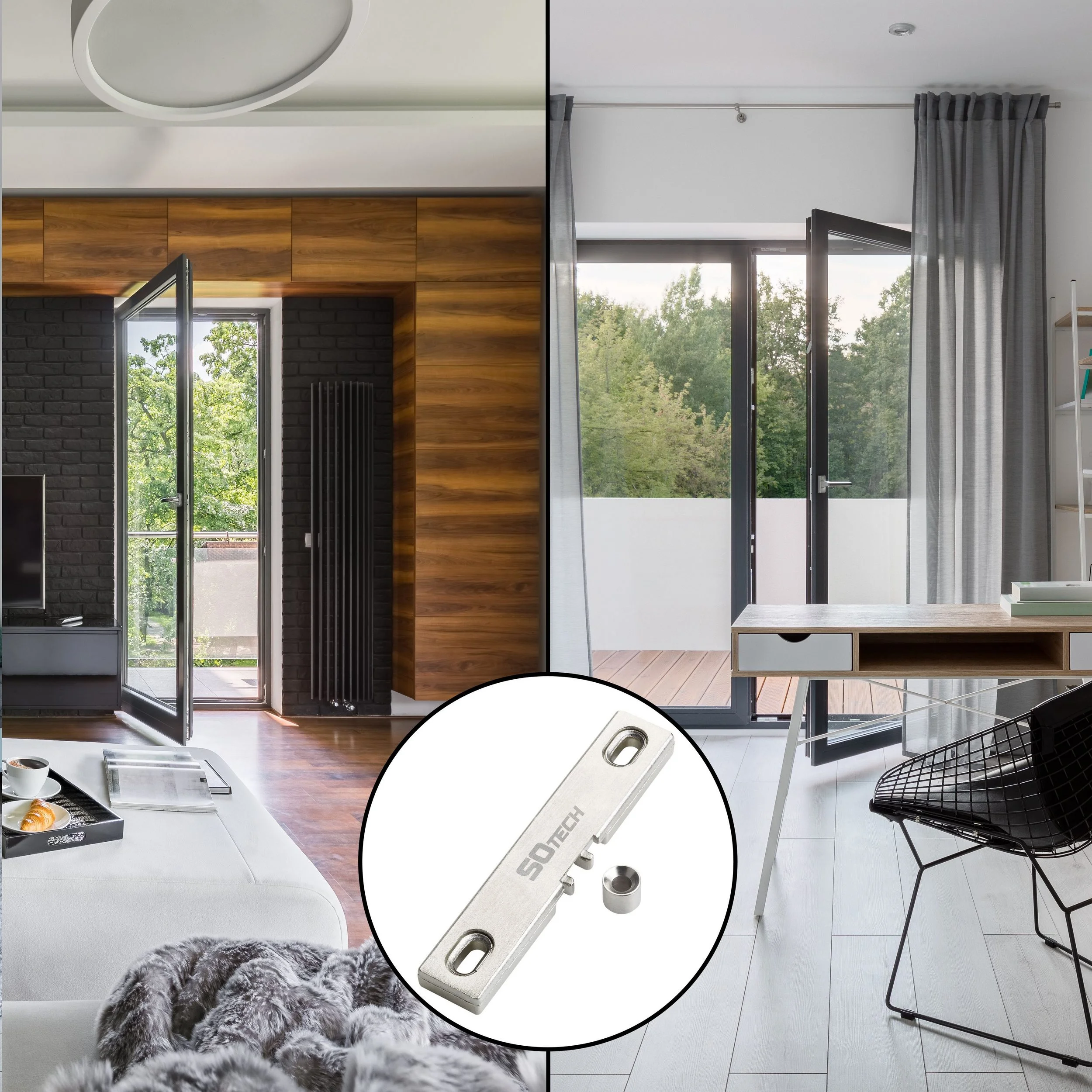 Türbeschlag / Fensterschnäpper „Universalschnäpper V1“ – für Balkon- & Terrassentüren